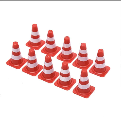 10PCS Mini Road Signs Traffic Cone Play Set