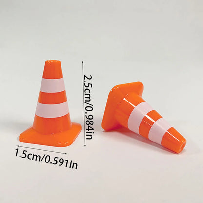 10PCS Mini Road Signs Traffic Cone Play Set